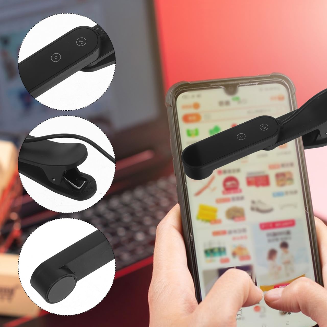 Automatique pour Téléphone USB avec Affichage LED Réglable Dispositif De Clic Intelligent pour Jeux Diffusion en Direct Et Tâches De Récompense
