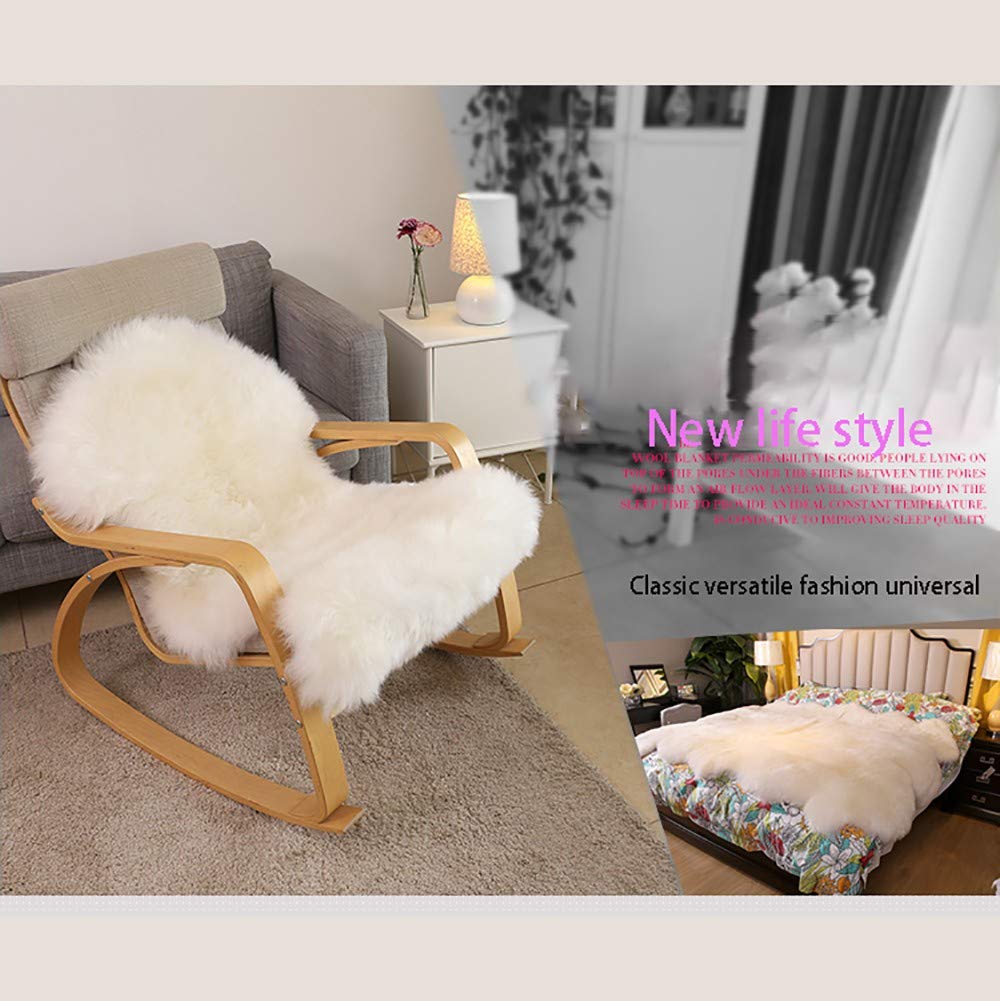 Tapis en Peau de Mouton SynthéTique,Imitation Wool Fleece Fluffy Coussin Canapé Laine Tapis, EuropéEn Simple et éLéGant Coussin De Chaise Chambre Salon Baie VitréE Couverture
