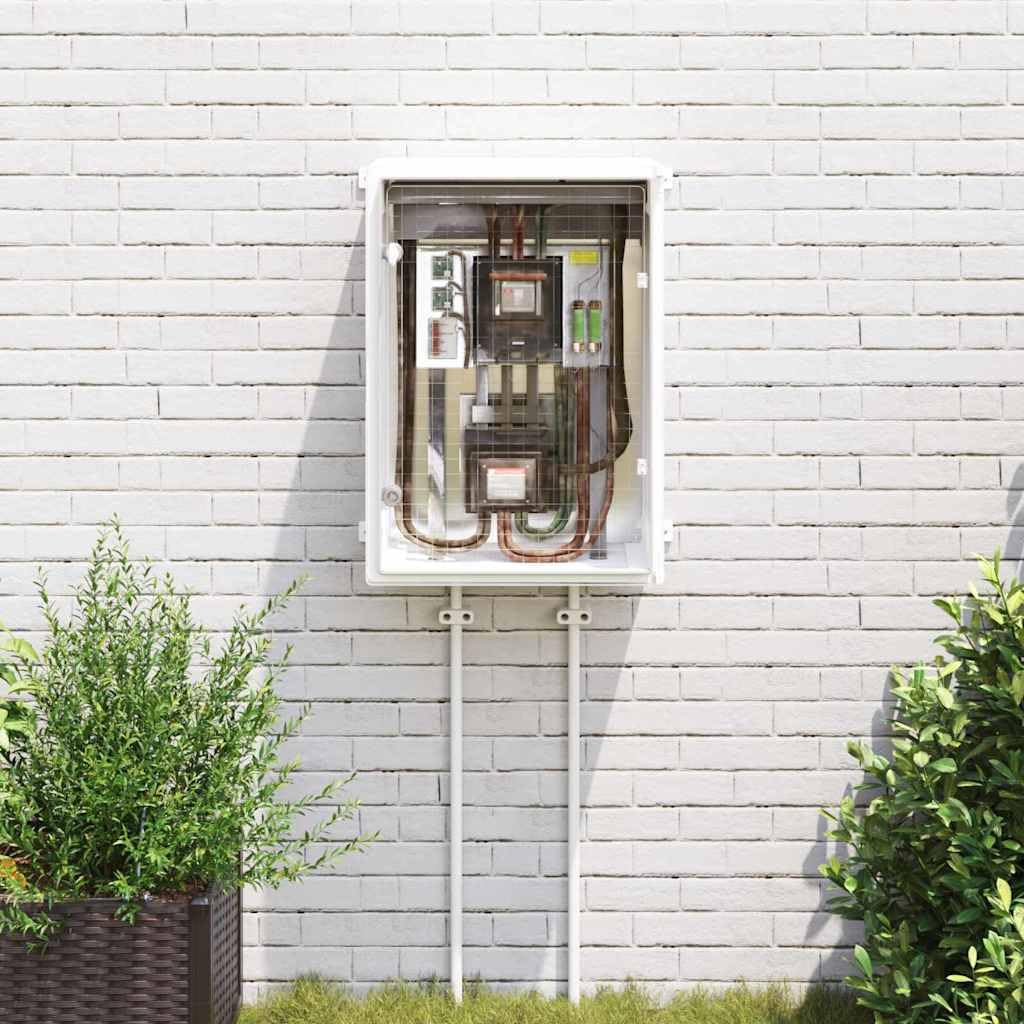 Armario de control de 57 x 24,5 x 70 cm de plástico ABS resistente, caja de control para interiores y exteriores con puerta transparente