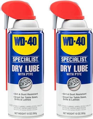 WD-40 Specialist - Lubricante seco con popote inteligente, paquete doble de 10 onzas