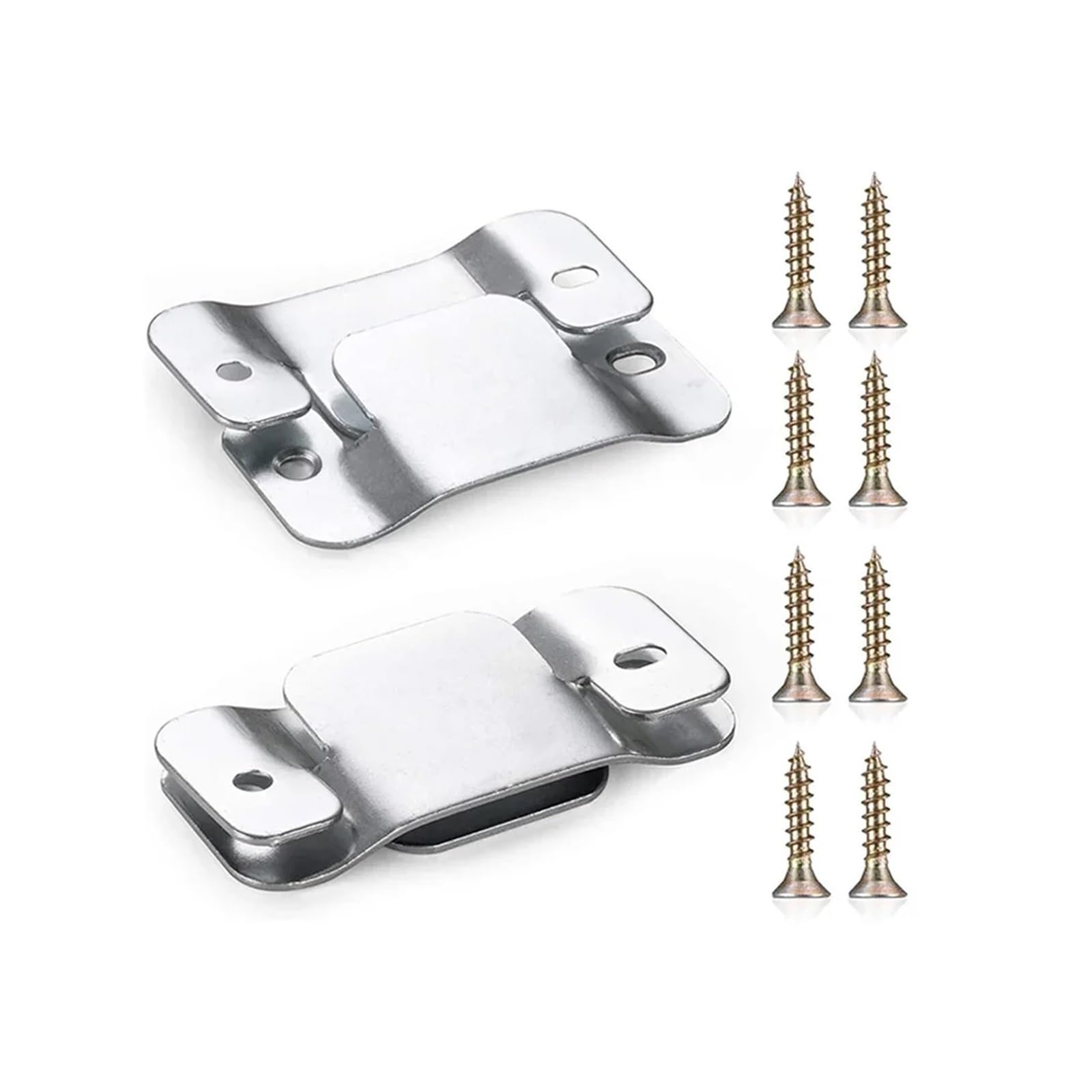 Embedded Bracket 2Pcs Stainless Steel Furniture Interlock Bracket Sectional Connector with Screws Flush Mount for Sofa Photo Frame Mirror for Home(2Pcs Large)