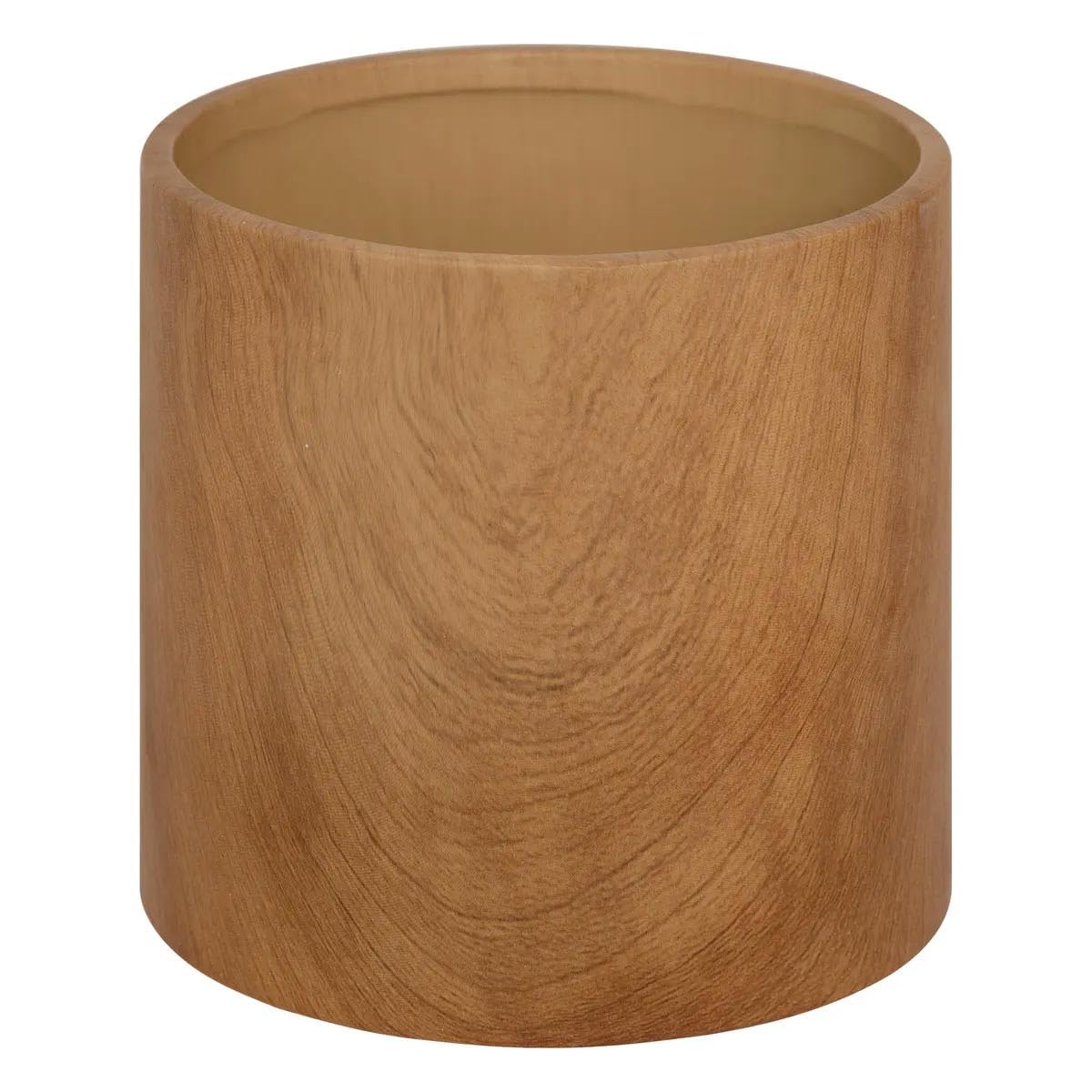 Atmosphera Créateur d'intérieur - Lot de 2 Cache-Pots Effet Bois SOA 14cm Naturel