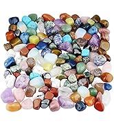 mookaitedecor 1lb Tumbled Stones Polished Crystals Healing, Reiki, Chakra &amp; Wicca,Assorted Stones