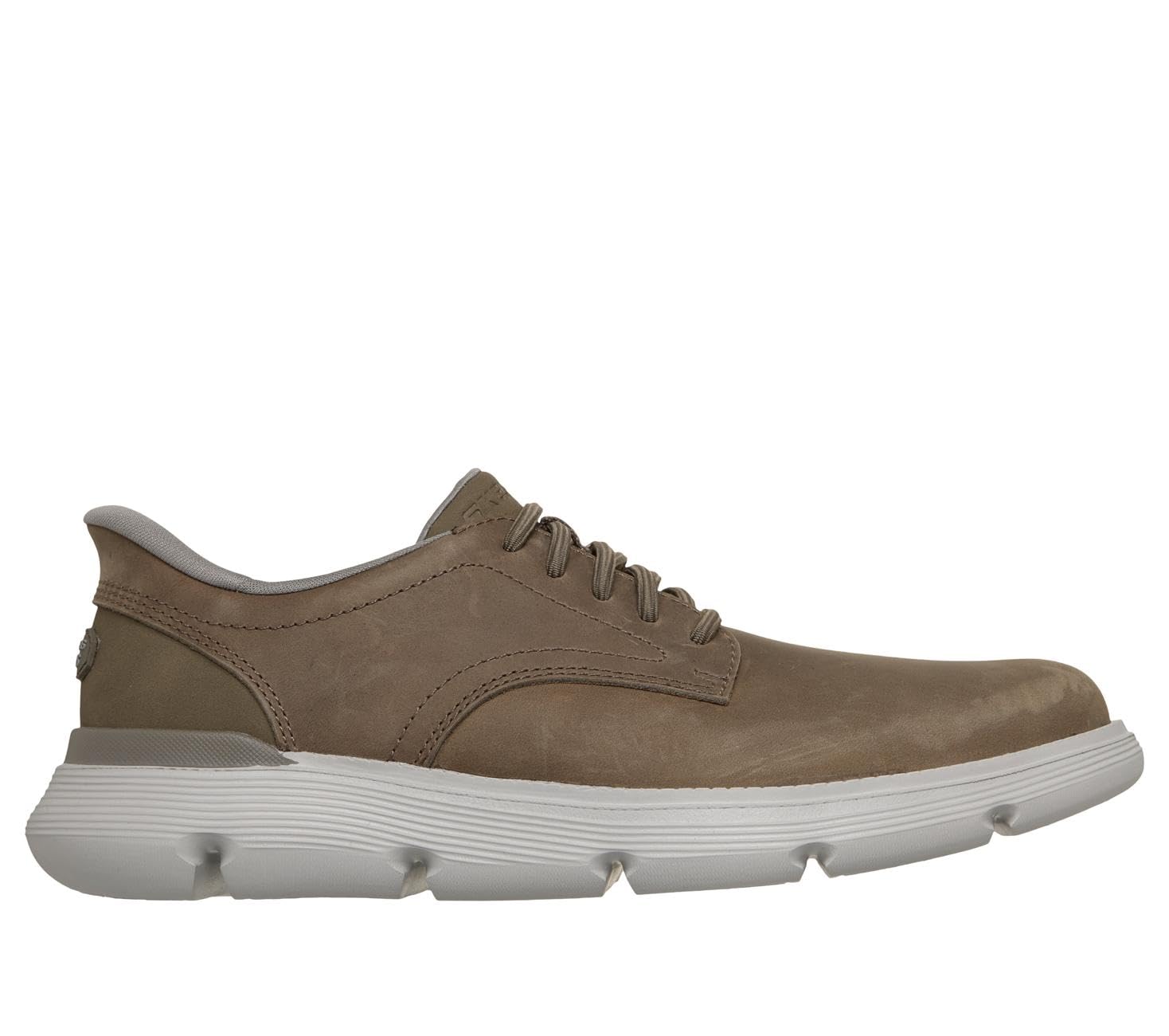 Skechers Herren Garza Duran Slip-InTurnschuhe, Dark Taupe Leather / Synthetic, 41.5 EU – Ansicht 4