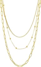 OSTAN Women's Necklaces, Women's Necklace, Layered Chains, Stainless Steel