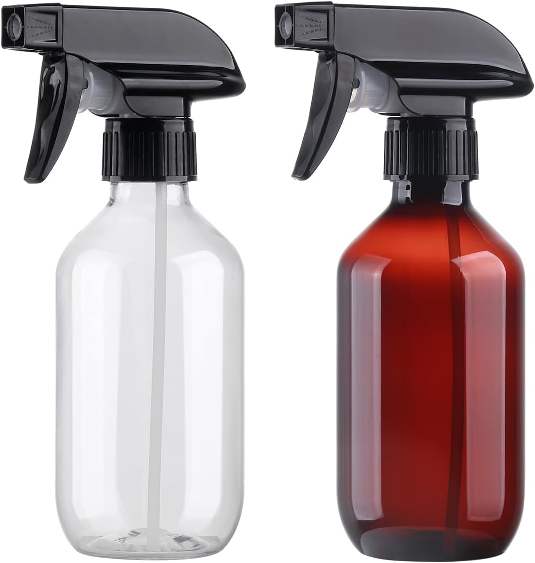 Spray Bottles 10oz/300ml Plastic Spray Bottle Empty Refillable Container with Adjustable Head Sprayer, Mist/Stream Water Bottle for Cleaning Products, Plants, Pet Training, Hairstyling