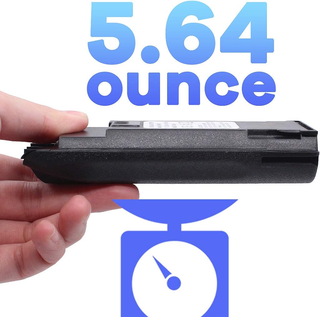 NNTN4497CR 7.4V 2250mAh Li-ion Replacement Battery Compatible with Motorola CP200 CP200D CP200XLS CP040 CP150 GP3188 GP3688 EP450 DEP450 Radio-Replaces NNTN4497 NNTN4496 NNTN4851 with Belt Clip - Image 4
