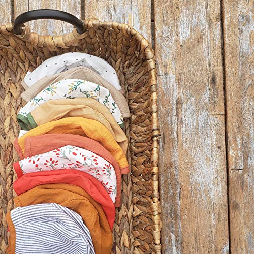 Baby Boy Bonnet Hat Linen Russet Rustic Brown Vintage Stripped Reversible Spring Fall Gender Neutral Baby Bonnet Hat (6-12M) #TOP3