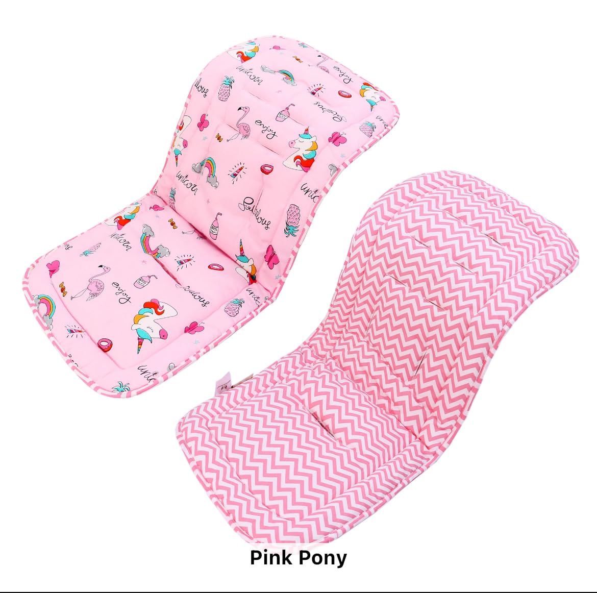 Baby Stroller Pad Universal Baby Stroller washable High Chair Cushion Liner, blue, sea world,Pink pony, Forest,white-Brown star,Bear - Image 2