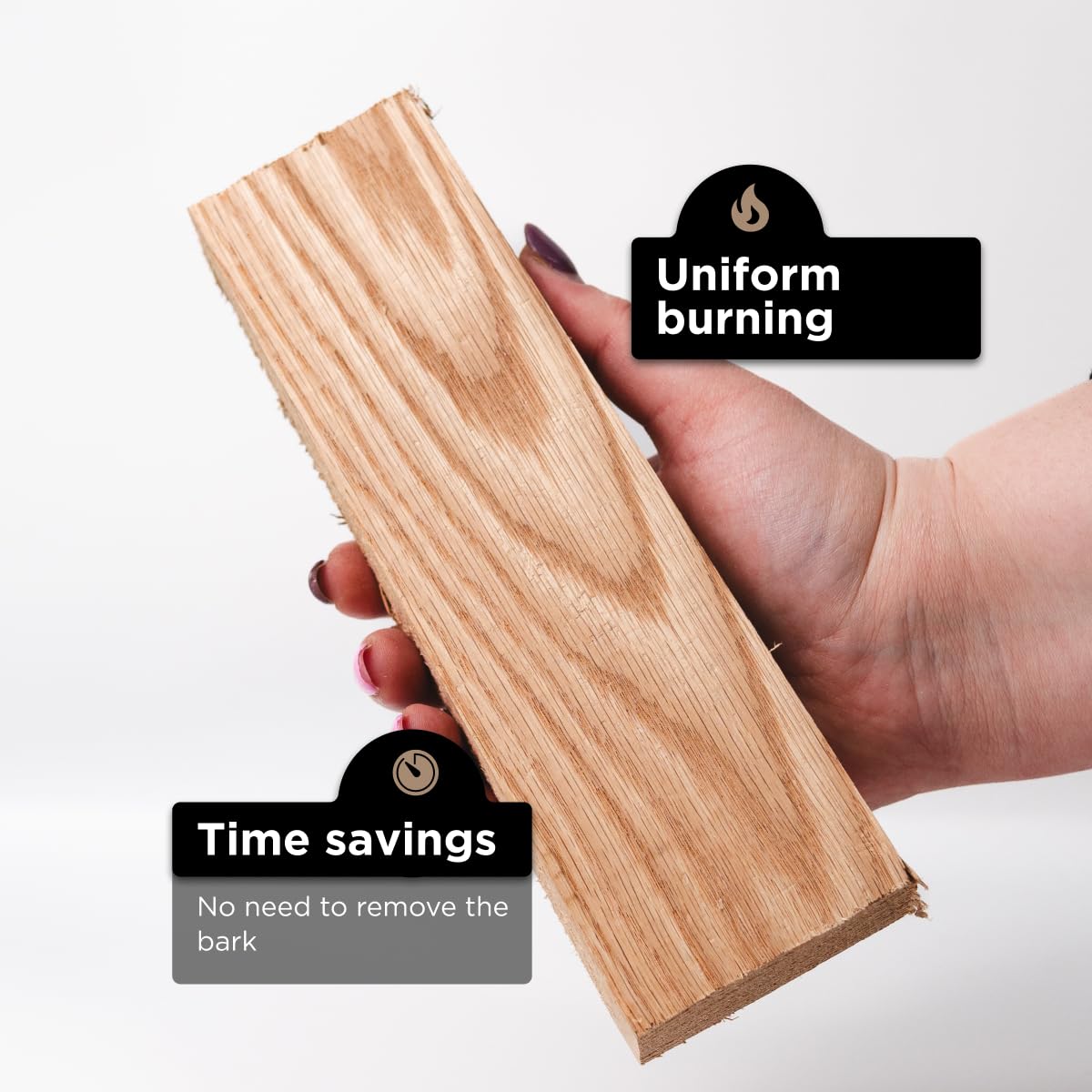 WoodForChef Mini bastoncini di legno da cucina, lunghezza 20,3 cm (grado da competizione), certificati USDA/CFIA per piccoli forni per pizza, affumicatura, barbecue o barbecue, in rovere rosso, 7,3