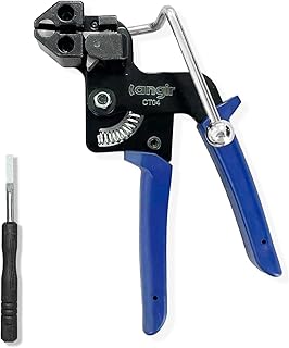 Metal Zip Tie Gun for Stainless Steel Tie Wrap,Tensioning Installation Cutting Tool for Self-Locking Stainless Zip Ties with Free Zip Tie Release Tool