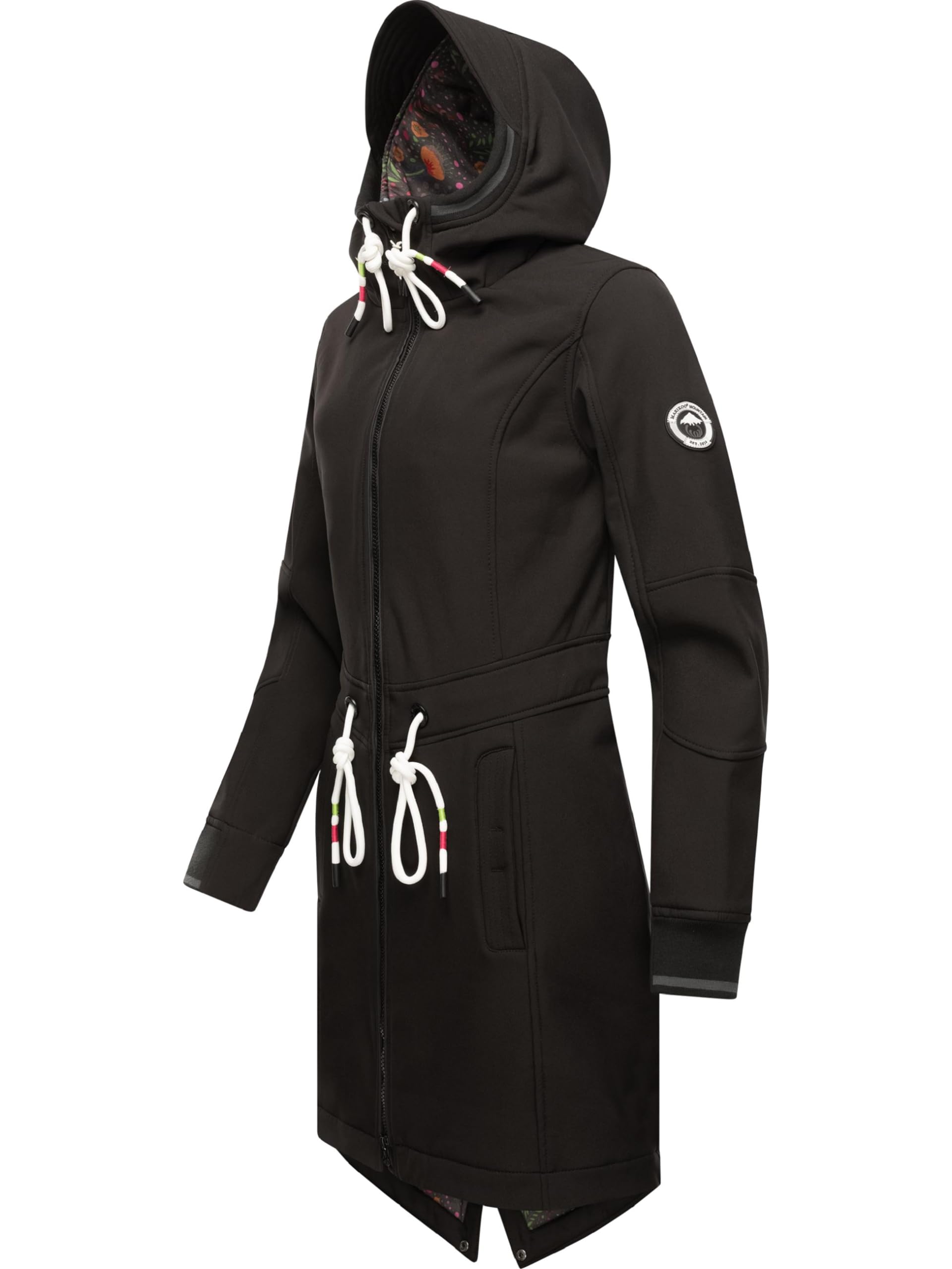 MARIKOO Damen Übergangsjacke Softshellmantel mit Kapuze Mount Furnica XS-3XL