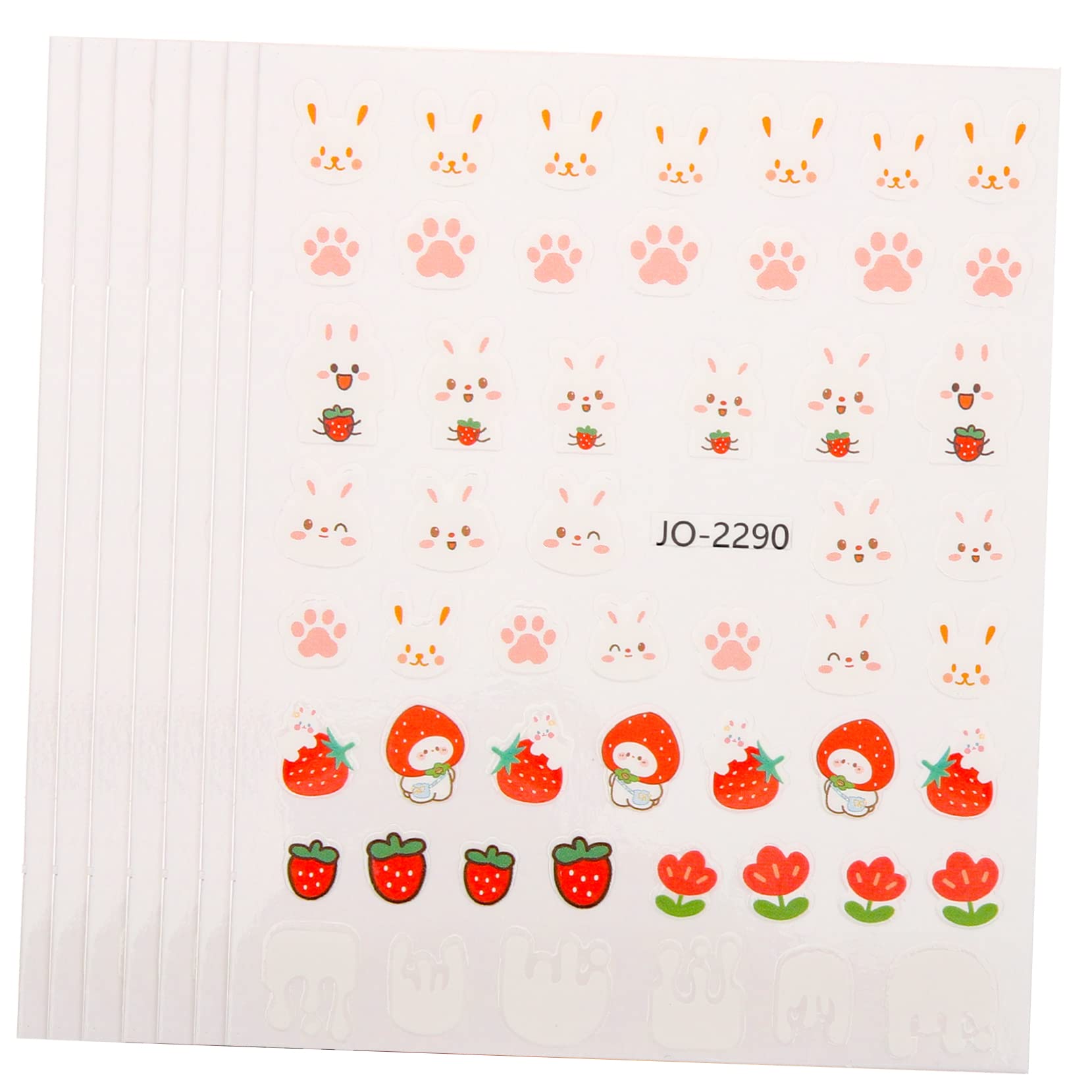 Healvian 50fogli Adesivi Per Unghie Con Coniglietti Da Stickers Pasquali Per Decorazioni Unghie Facili Da Applicare Materiali Sicuri e Leggeri Per Nail Art Perfetti Per Festività e