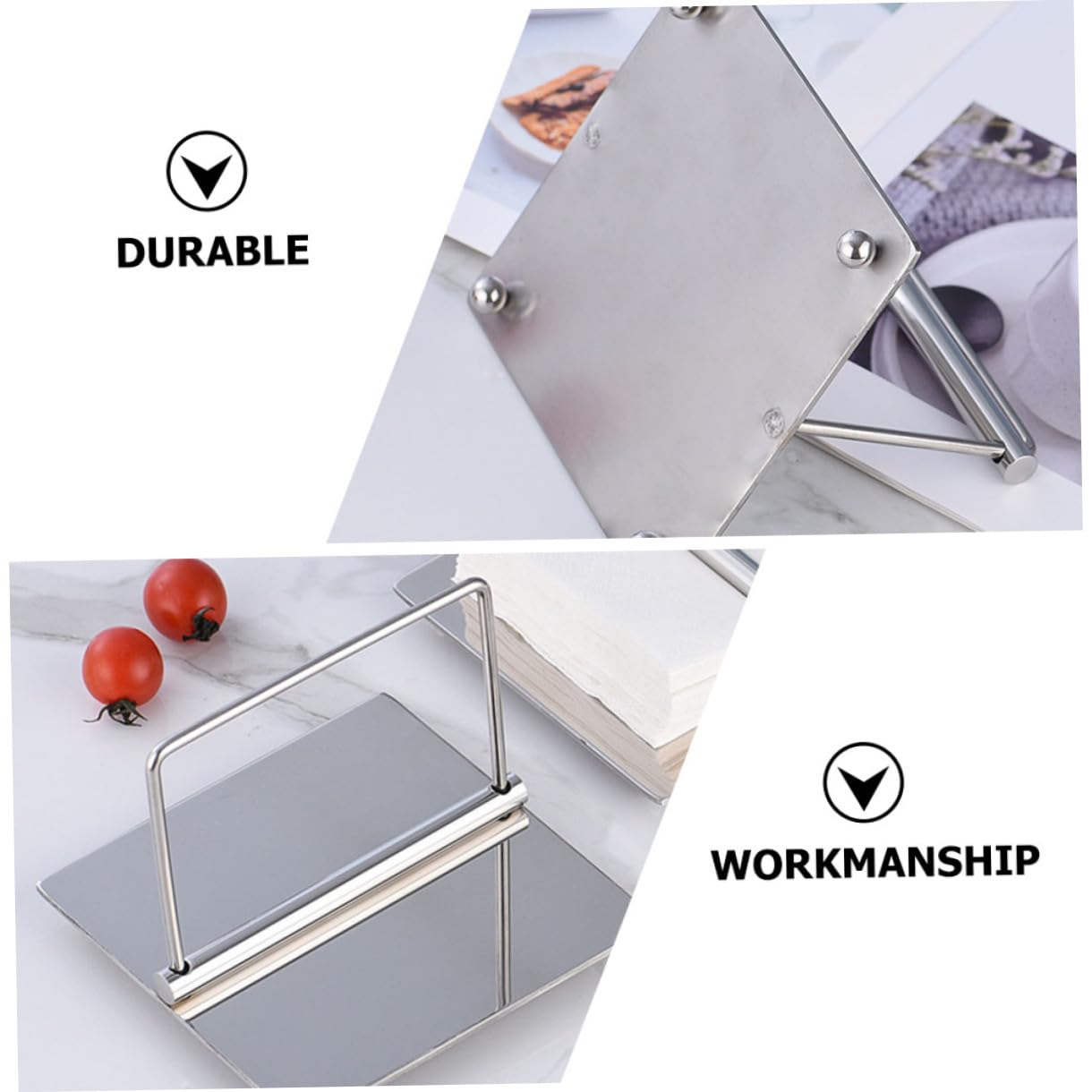 Toyvian Servilletero de Acero Inoxidable Moderno Soporte Conveniente para Toallas de Papel Hogar para Cocina Superficie Atractiva y Resistente al Desgaste