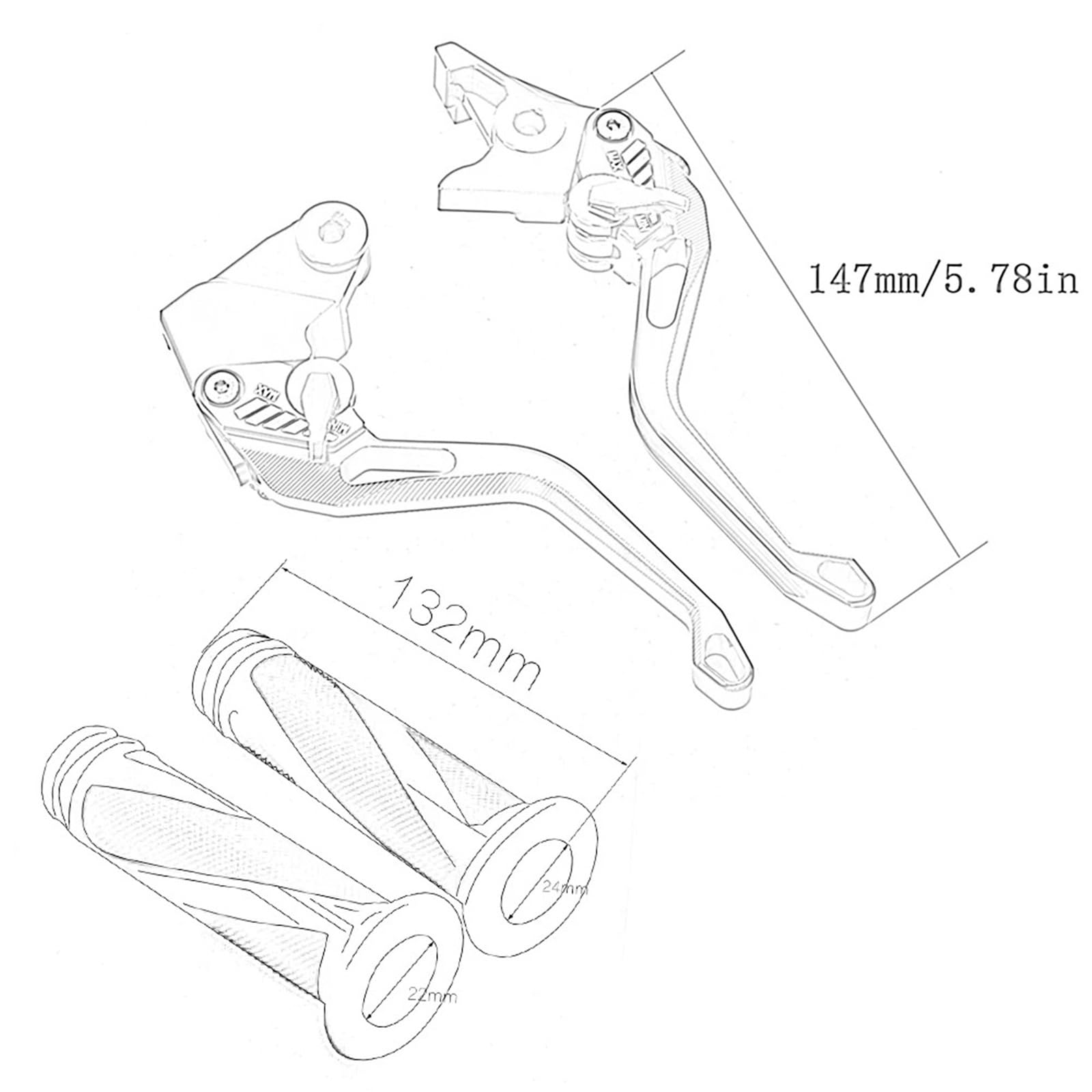 Fit For H0nda CBR650F CB650F CB650R CBR650R CB CBR 650R 650F 2014 2015 2016 2017 2018 2019 2020 2021 Adjustable Brake Clutch Lever(Dark Grey)