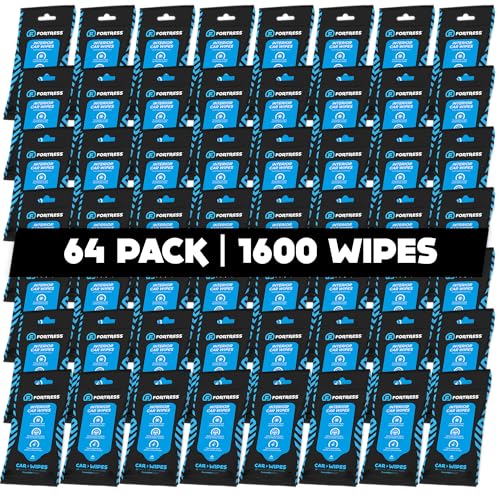 Fortress Car Interior Wipes 25 ct (64 pack) interior cleaner