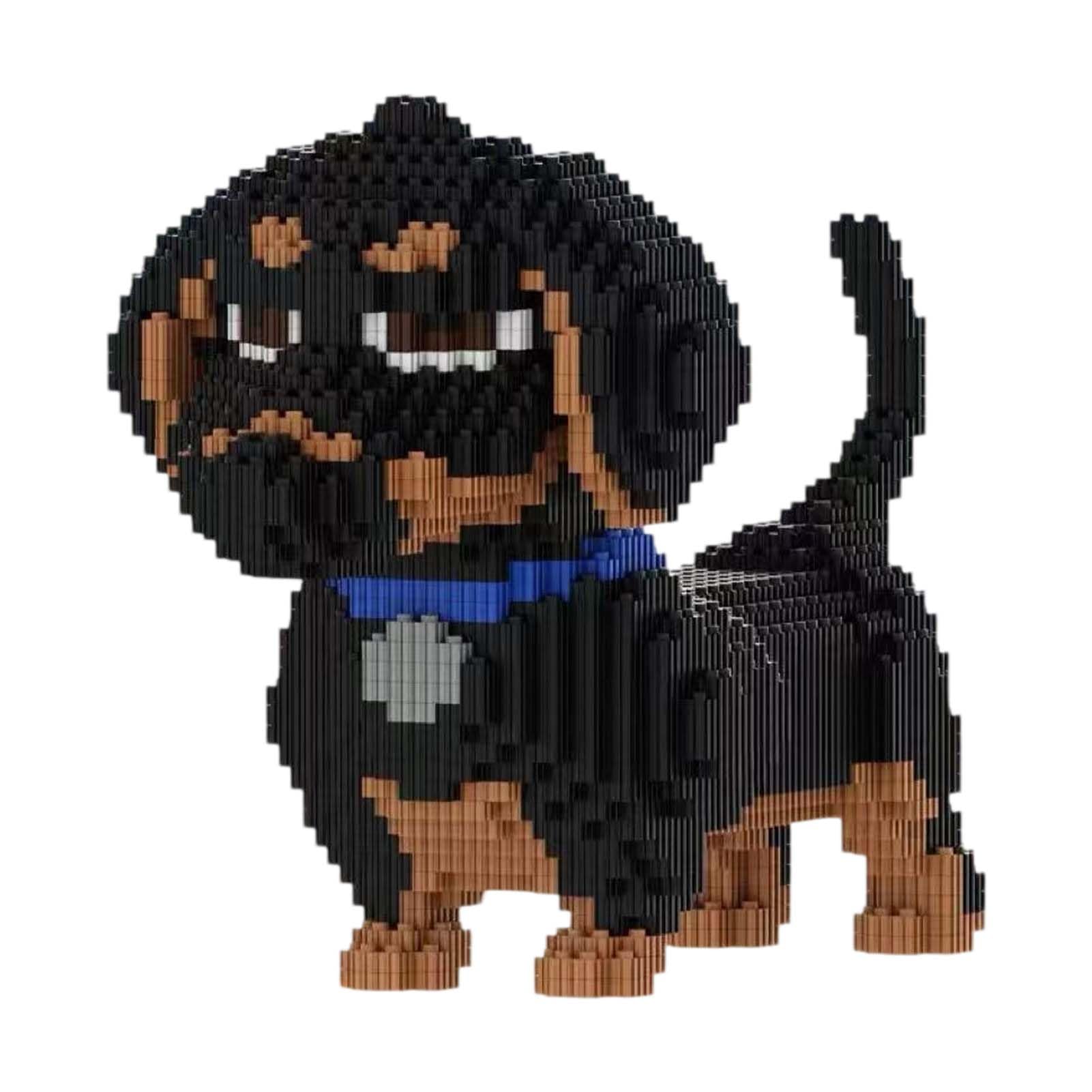 Cartoon Mini Building Blocks-Dachshund Dog DIY Blocks