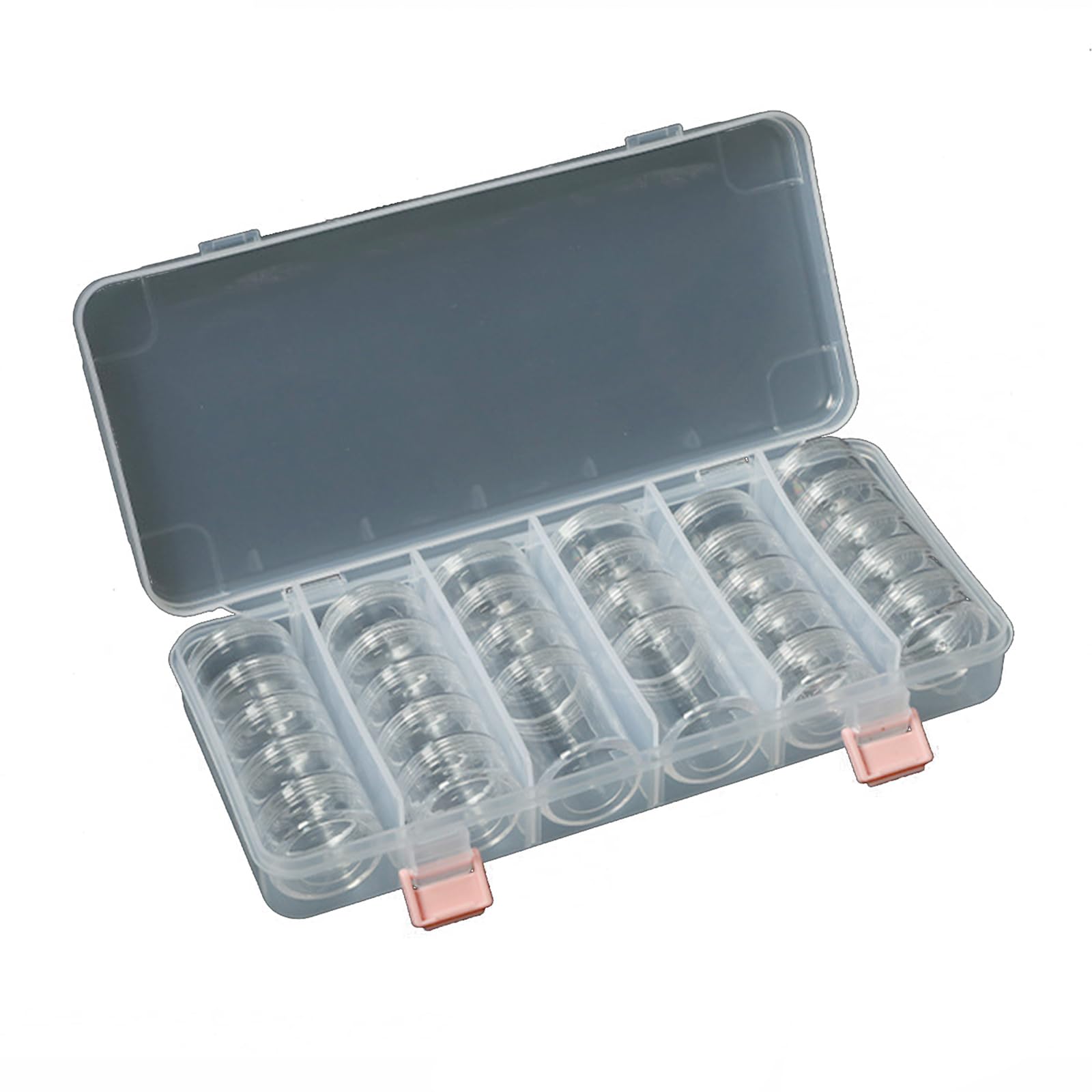 Jazuaiao Storage Box Nail Storage Container Powder Box Small Item Organizer Perfect for Jewelry Nails and More Clear Beads Container