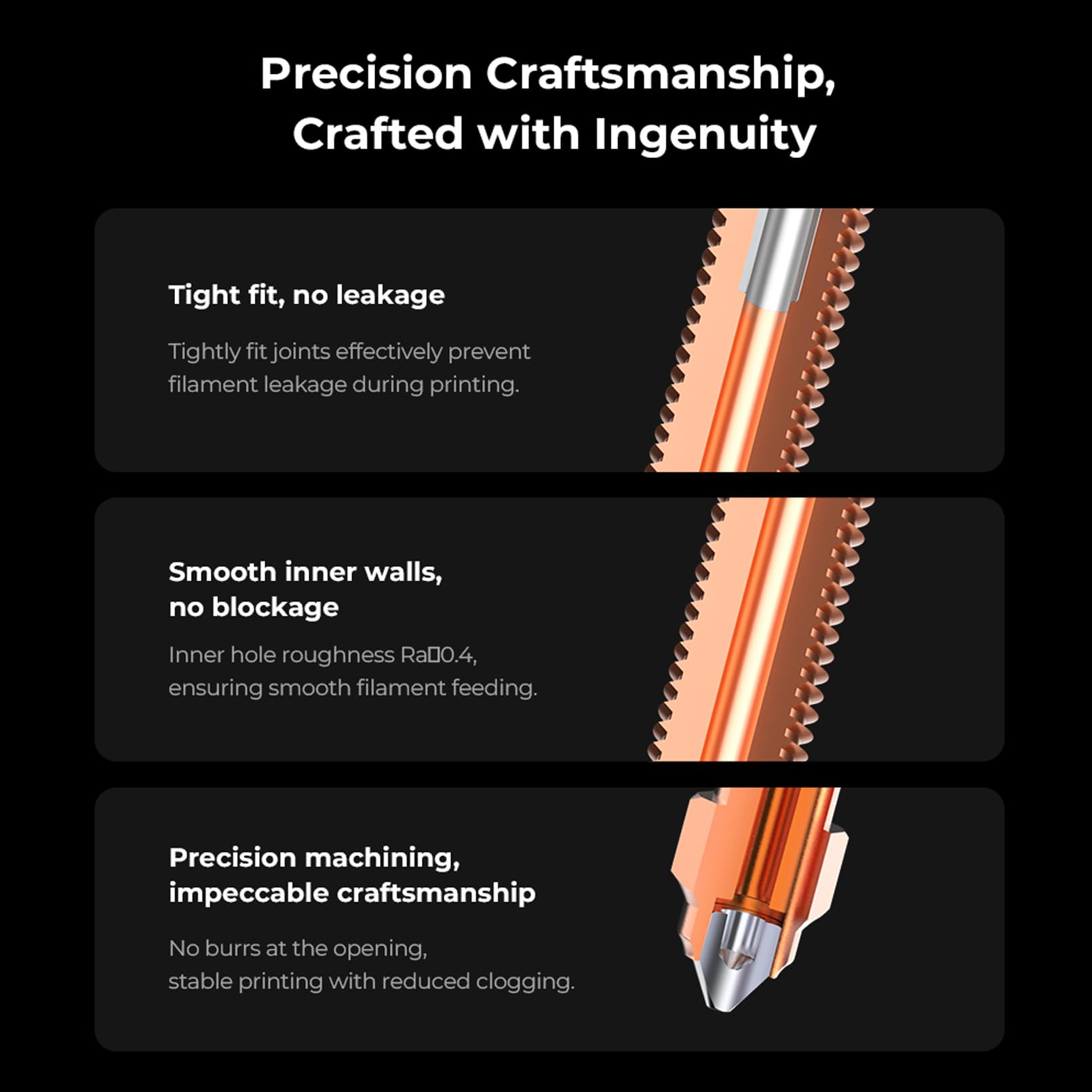 Creality Unicorn Quick-Swap Nozzle Kit do K1C, Ender 3 V3, drukarka 3D High Speed Tri-Metal Steel-Truped Copper Nozzle and Titanium Alloy Heatbreak Quick Swap Nozzle Kit do K1C, Ender 3 V3