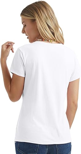 Miniatura 2 de Hanes - Camiseta estampada de manga corta con cuello en V para mujer