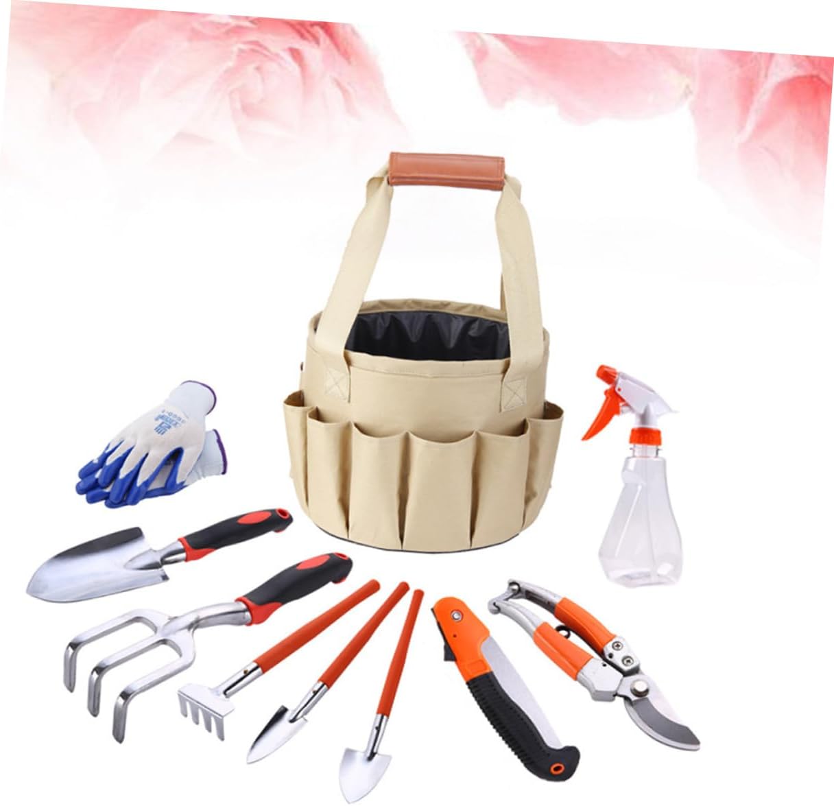 balacoo 10pcs Aluminium Alloy Gardening Tool Set Shovel and Rake Kit for Planting Weeding and Cultivating Lightweight Garden Supplies for Gardening Enthusiasts