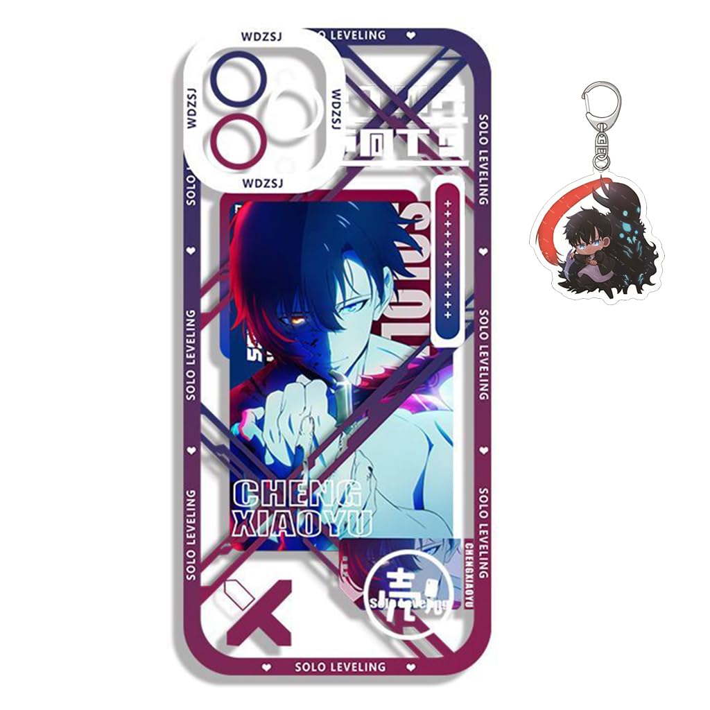 SodaMeow Solo Leveling Phone Case Compatible with iPhone 16/15/14/13/12/11/X/8/7 Multi-Model Sung Jinwoo Phone Protective Cover (for iPhone 16 Pro Max
