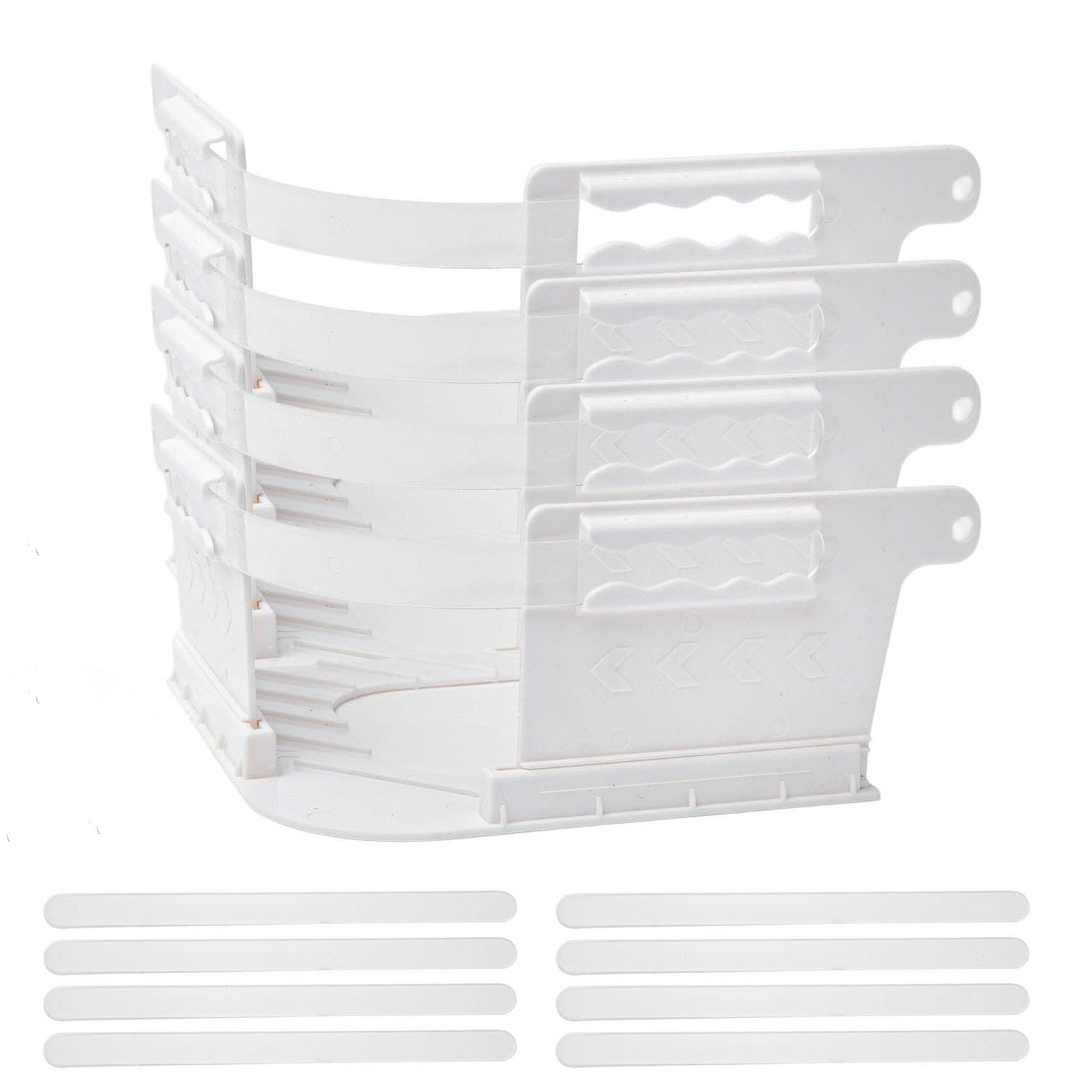 HRKIFSP Lock Sheet Holders - Heavy Duty Bed Sheet Holder Corner with 8 Fastening Strips (4 Extra Spares!), No More Loose Sheets for Fits All Sheet Sizes, 1-Min Install & Wrinkle-Free Guarantee