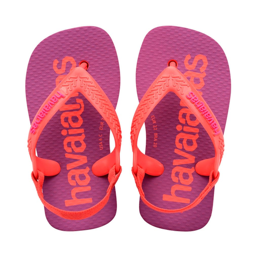 Havaianas Baby Logomania Unisex Kids FlipFlop Salmon 9/9.5 UK Child
