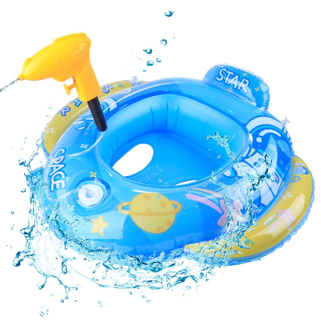 Heartsking Flotador Bebé con Asiento, Anillo de Natación para Bebé, Flotador Piscina Inflable Anillo de Natación para Bebés Niños de 1 a 4 Años