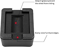 Vista 5 de BTSD-home Elevadores de cama resistentes de 2 pulgadas, elevadores de cama ajustables de 4 pulgadas que se adaptan a todas las ruedas de muebles