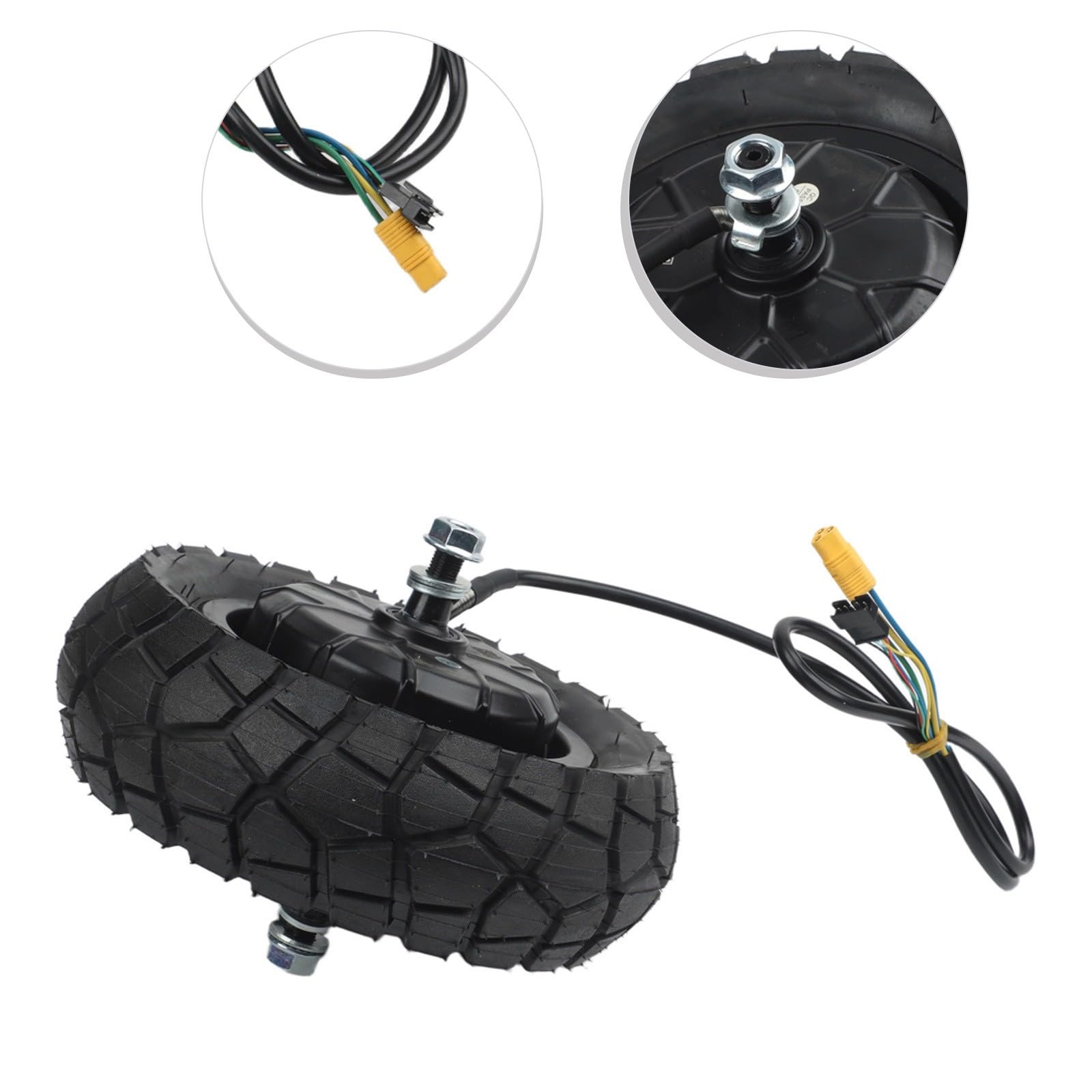 Ersatz für Kukirin G2 für Pro DB Elektroroller, passend für 48 V 600 W Modelle mit Oxin 9 x 30-55 schlauchlosen Reifen, Basis aus Aluminiumlegierung, für schwarze Komfortsattel für Erwachsene