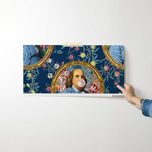 Miniatura 7 de Spoonflower Muestro de papel tapiz extraíble - Benjamin Franklin Botánico Caprichoso Retrato Histórico Papel pintado personalizado pre-pegado