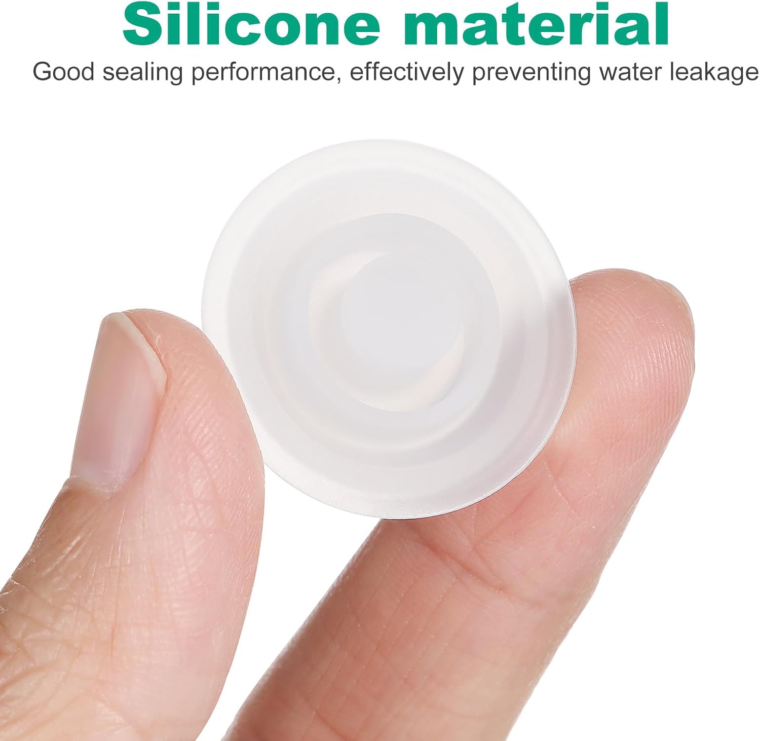 SUPVOX 0.28" Leak Proof Stopper: 5-Pack Silicone Plug Seals for Widemouth Tumblers & Water Bottles - Universal Replacement Parts for Spill-Proof Lid Accessories - White image 3