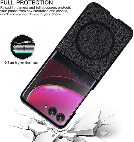 Miniatura 2 de teroxa Funda para Motorola Razr Plus 2023, compatible con cargador inalámbrico MagSafe Moto Razr+ 2023 Flip Phone Back Cover Slim Fit Thin