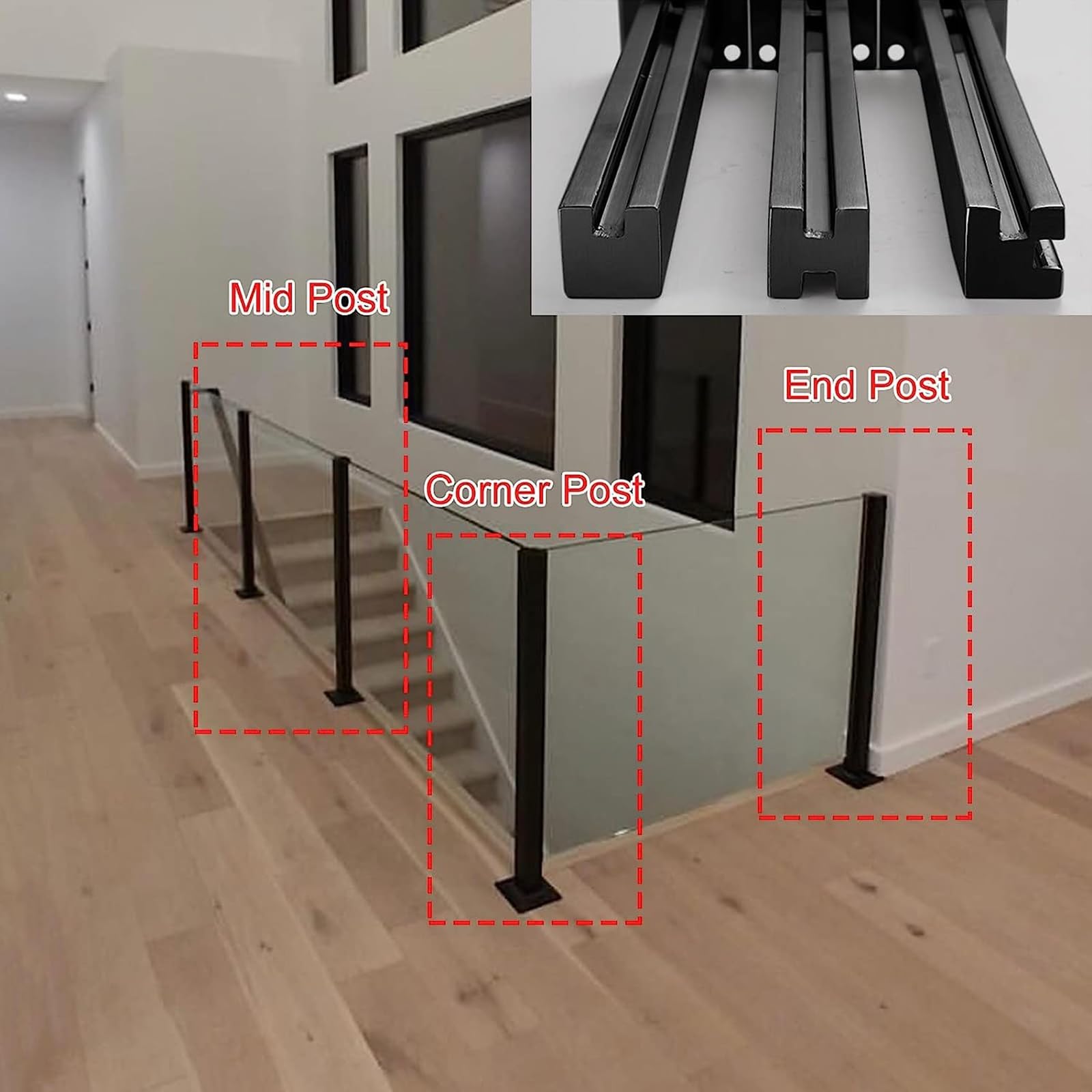 Srebrna okrągła kolumna balustradowa tarasowa 135 cm wspornik ochronny do drewnianych/plastikowych części panelowych dla większego bezpieczeństwa i stabilności na zewnątrz