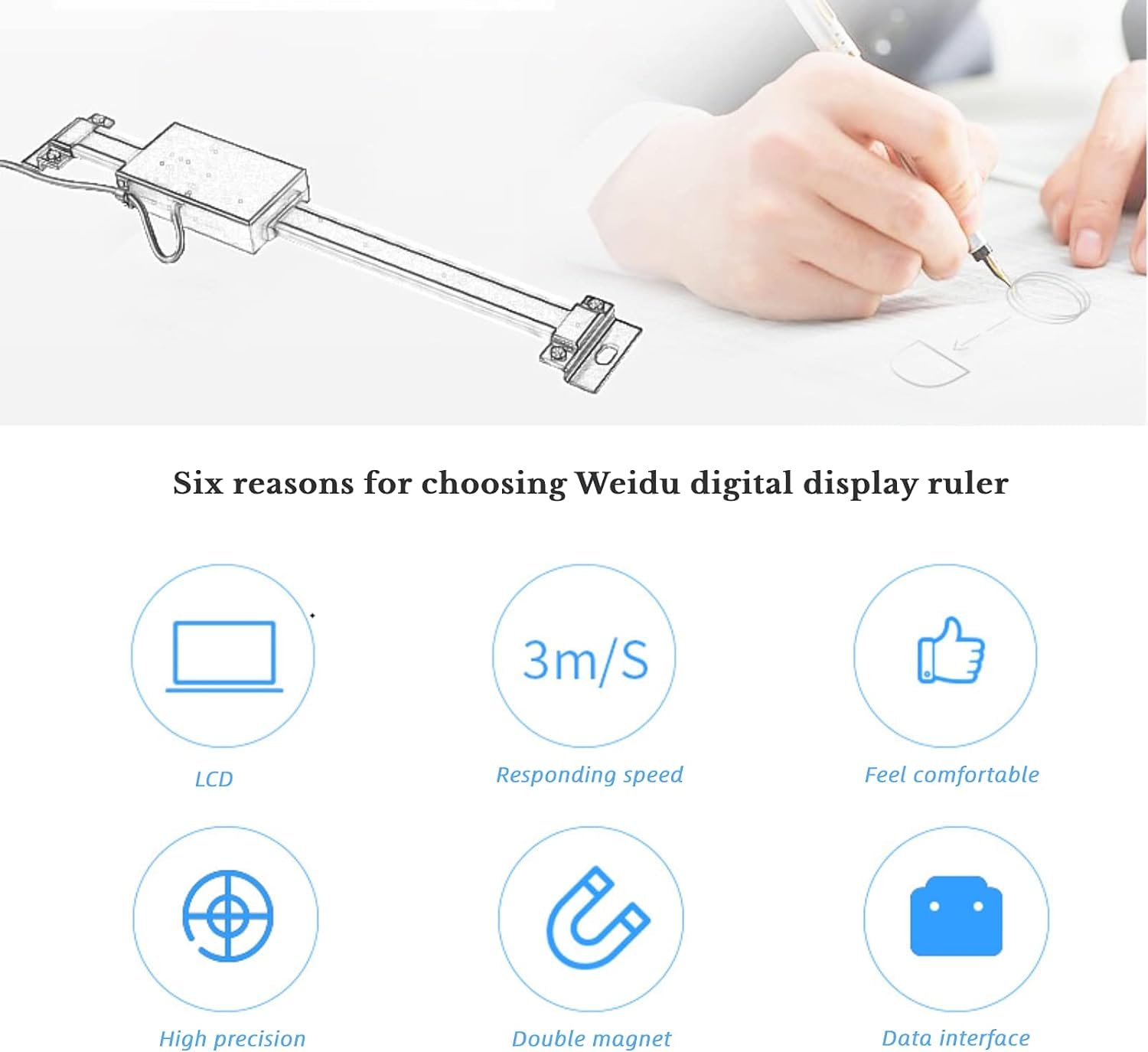 Digitalanzeige DRO, 0-150mm Digitalanzeige Kit Messschieber Digitalanzeige Linearmaßstab LCD Auslesekit Leseset, digital DRO Readout Kit Digital Auslesung lineare Skala für Fräsmaschinen Drehmaschinen