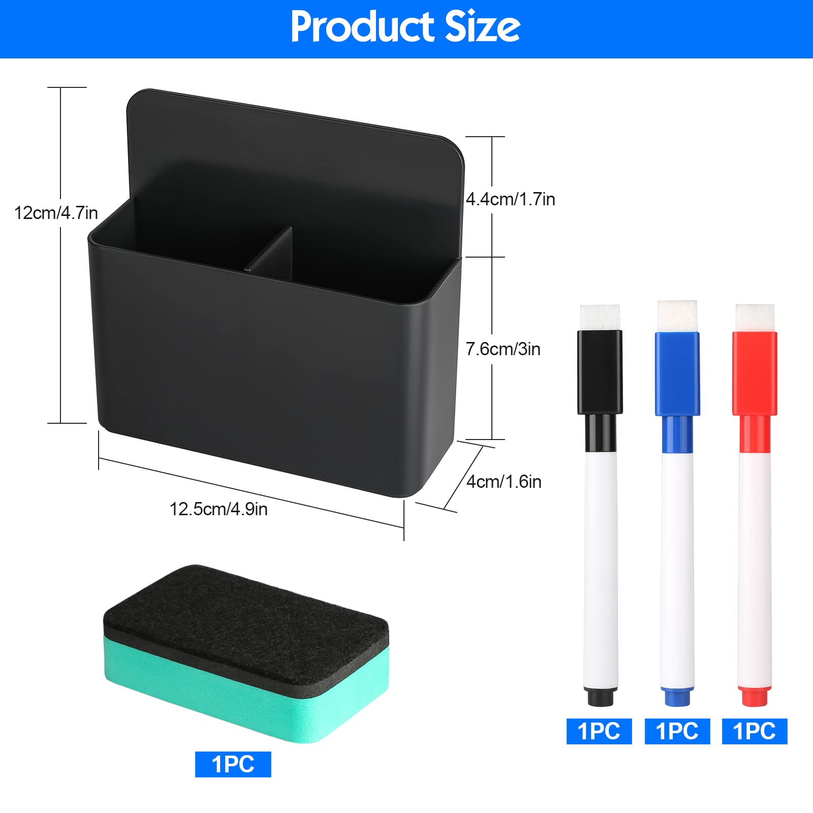 Support Magnétique Pour Tableaux Blancs Et Réfrigérateurs - Plateau Effaçable à Sec Avec Aimant Puissant Blanc