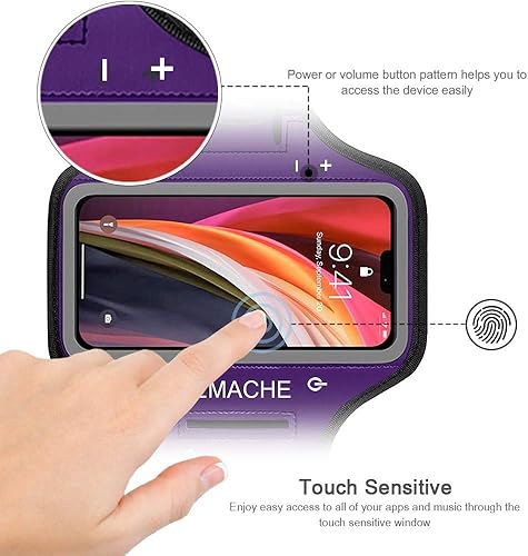 Miniatura 9 de JEMACHE - Brazalete para iPod Touch de 7ª 6ª y 5ª generación de JEMACHE Gym Running Ejercicios Entrenamientos Sport Arm Band Case para iPod Touch