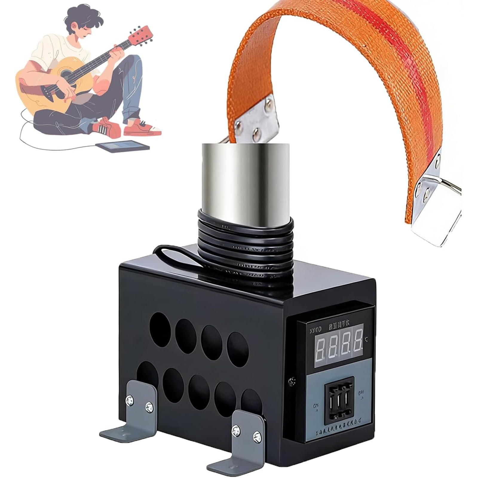 Yzhyyds Black Guitar Rib Bending Iron, Professional Luthier Wood Bendings Tool With Digital Temperature Display 0-280°C, Constant Temperature Control, Overheat Protection, For Violin, Viola Side Wood