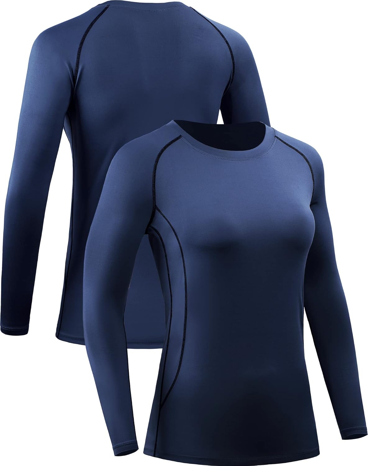 CADMUS 1 or 3 Pack Workout Long Sleeve Shirts for Women Dry Fit Compression Running Top