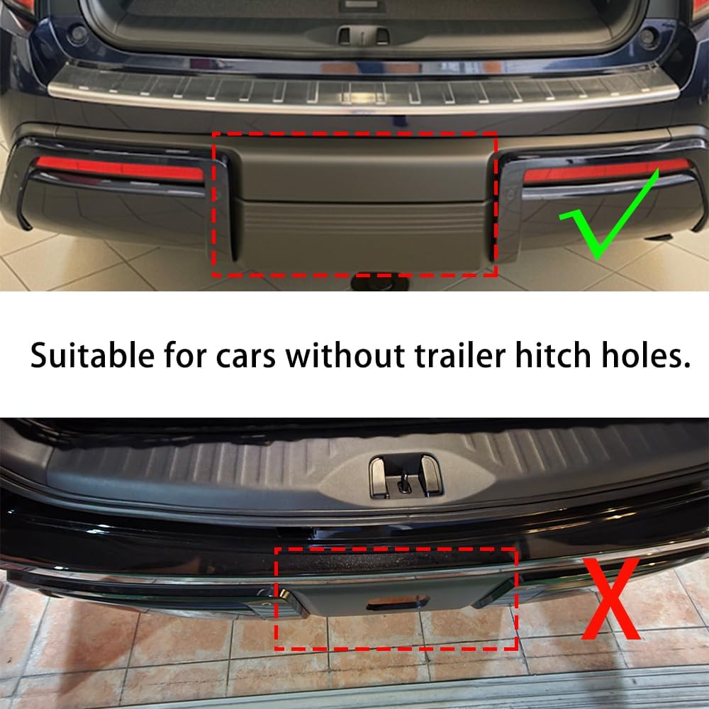 Rear Bumper Protector for Nissan Amada Patrol Y63 2025 2026, Trunk Door Scratch Guard, Easy-to-Install Rear Bumper Cover for Nissan Amada Patrol Y63 2025 2026 Accessories,Silver-Outer Guard-2Pcs