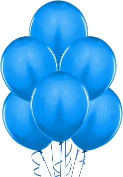 PMU Balloons 17 Inch PartyTex Blue Premium Helium Quality Latex Balloons for Photo Shoot, Wedding, Baby Shower, Birthday Party and Event Decoration Pkg/12