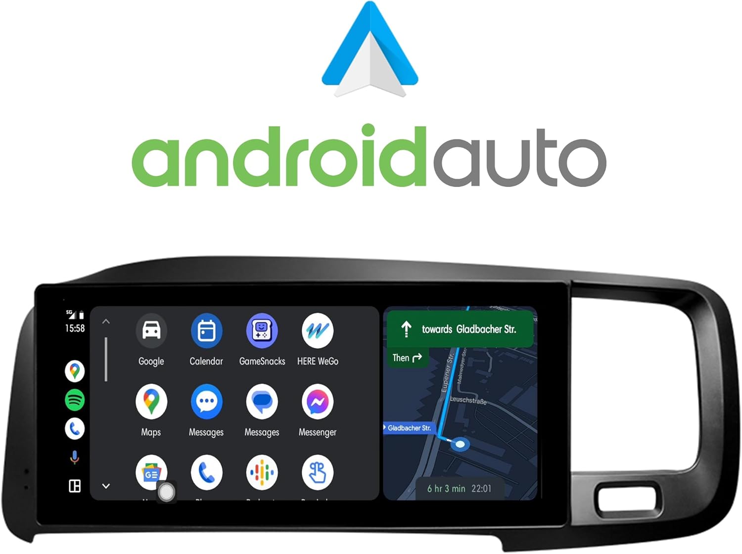 Compatible with: Volvo S60 V60 (15-20) 8.8" Touch Android Navigation GPS Carplay AndroidAuto