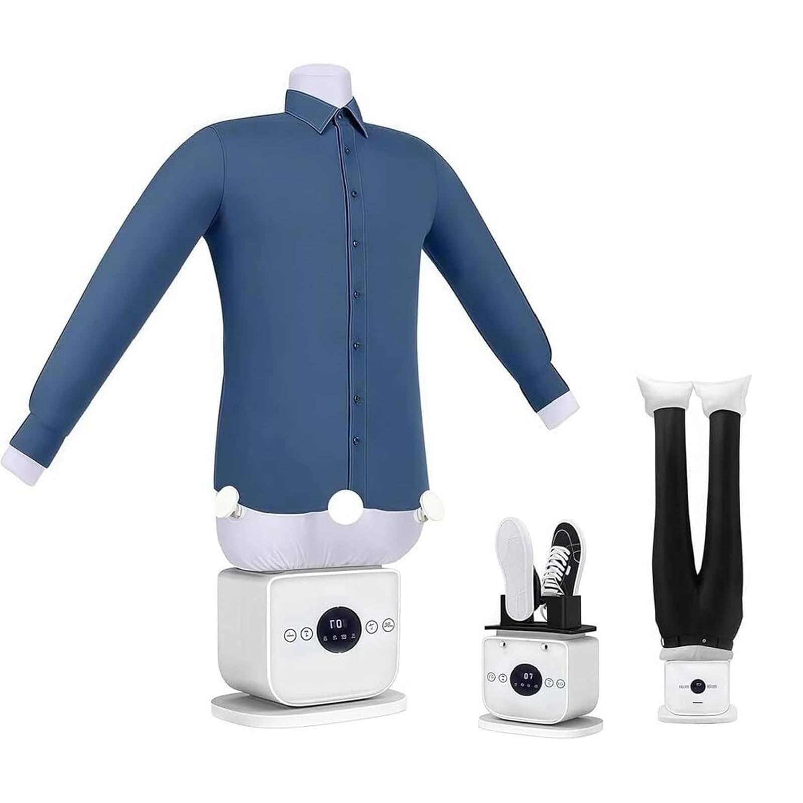 Macchina da Stiro Automatica E Asciugatrice Ad Aria Calda con Ferro da Stiro Verticale, 360° Without Blind Spots Drying/Ironing Machine, One-Click Use, 8 Minutes Quick Ironed Dry