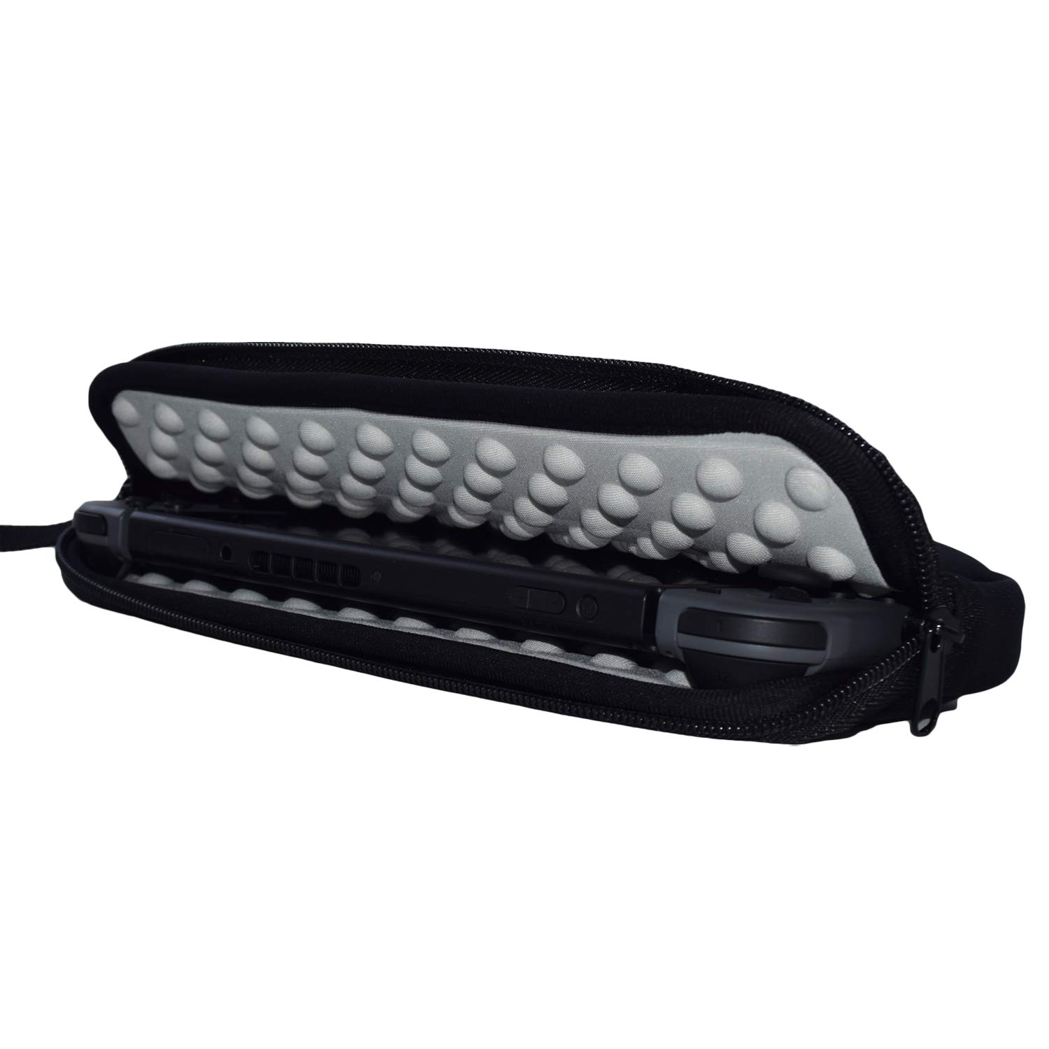 Hikfly Slim Neoprene Sleeve Case Bag for Nintendo Switch/Switch OLED/Switch Lite with 5pcs Game Slots in Side Pocket Splashproof Pouch Shock Resistant Carrying Travel Case