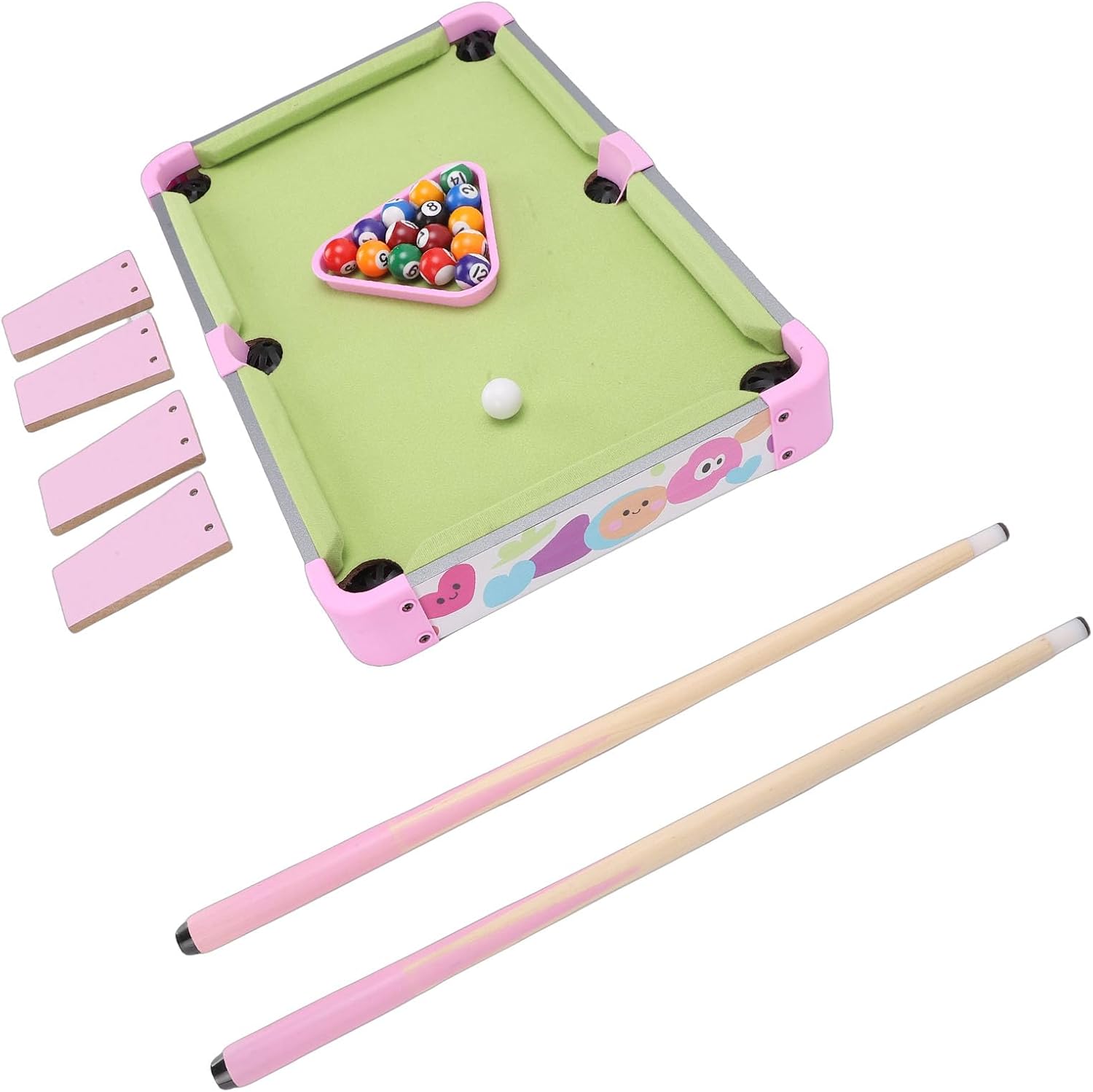 Keenso Kids Pool Table, Composite Wood Mini Pool Table with Interactive Game Features, Ideal for Indoor Play with Family and Friends