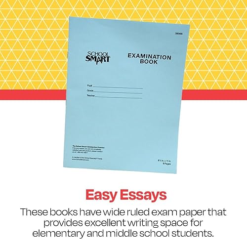 Miniatura 2 de School Smart Libro azul de examen con 8 páginas, 8-1/2 x 11 pulgadas, paquete de 100 libros