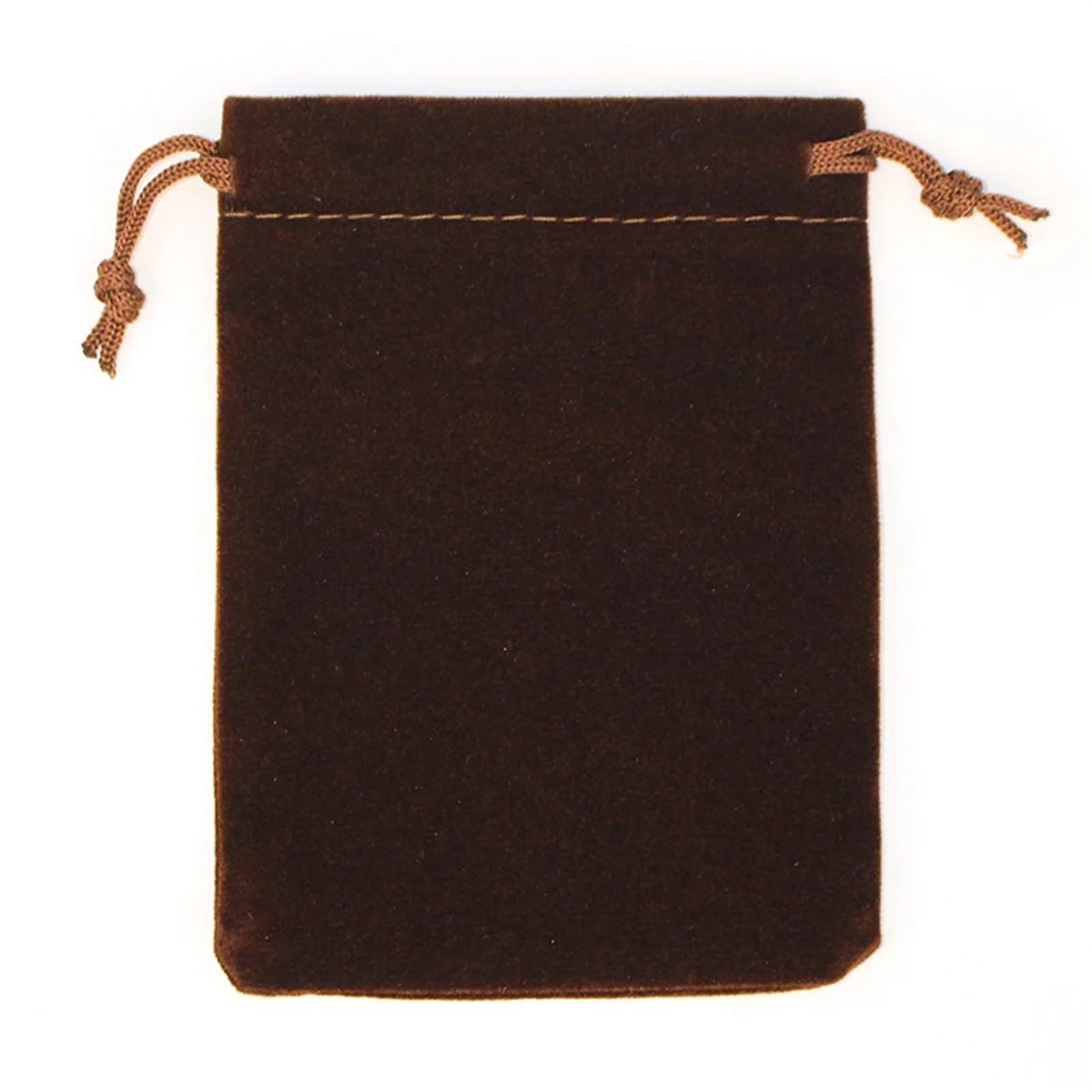 10 Stück Schmuckverpackung und Organizer, Hochzeitsbevorzugungsbeutel, Schmuckbeutel, Samt-Geschenkbeutel mit Kordelzug, Baumwollbeutel(Brown,20X30_15.5X10.5X8.5CM)
