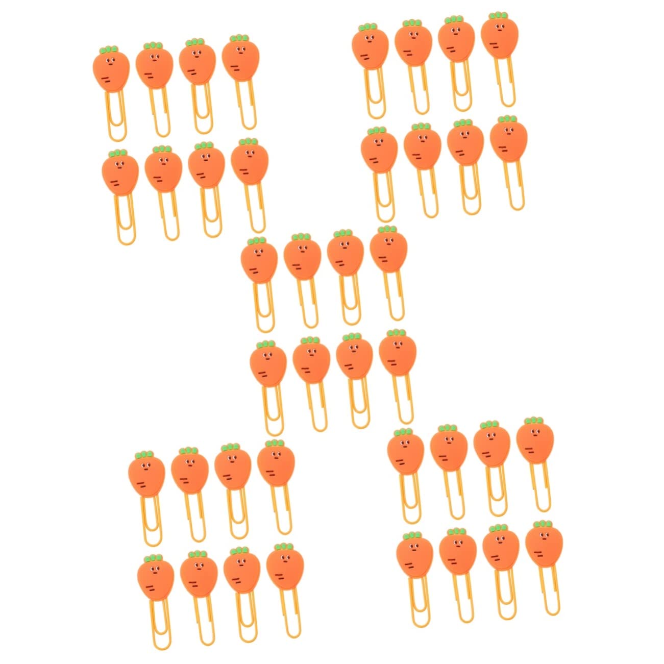 Operitacx 40pezzi Clip Carta Creativi Forma Di Carota Per Ufficio e Scuola Graffette Decorative Per Documenti e Note Accessori Carini e Funzionali Per Organizzazione Delle Attività