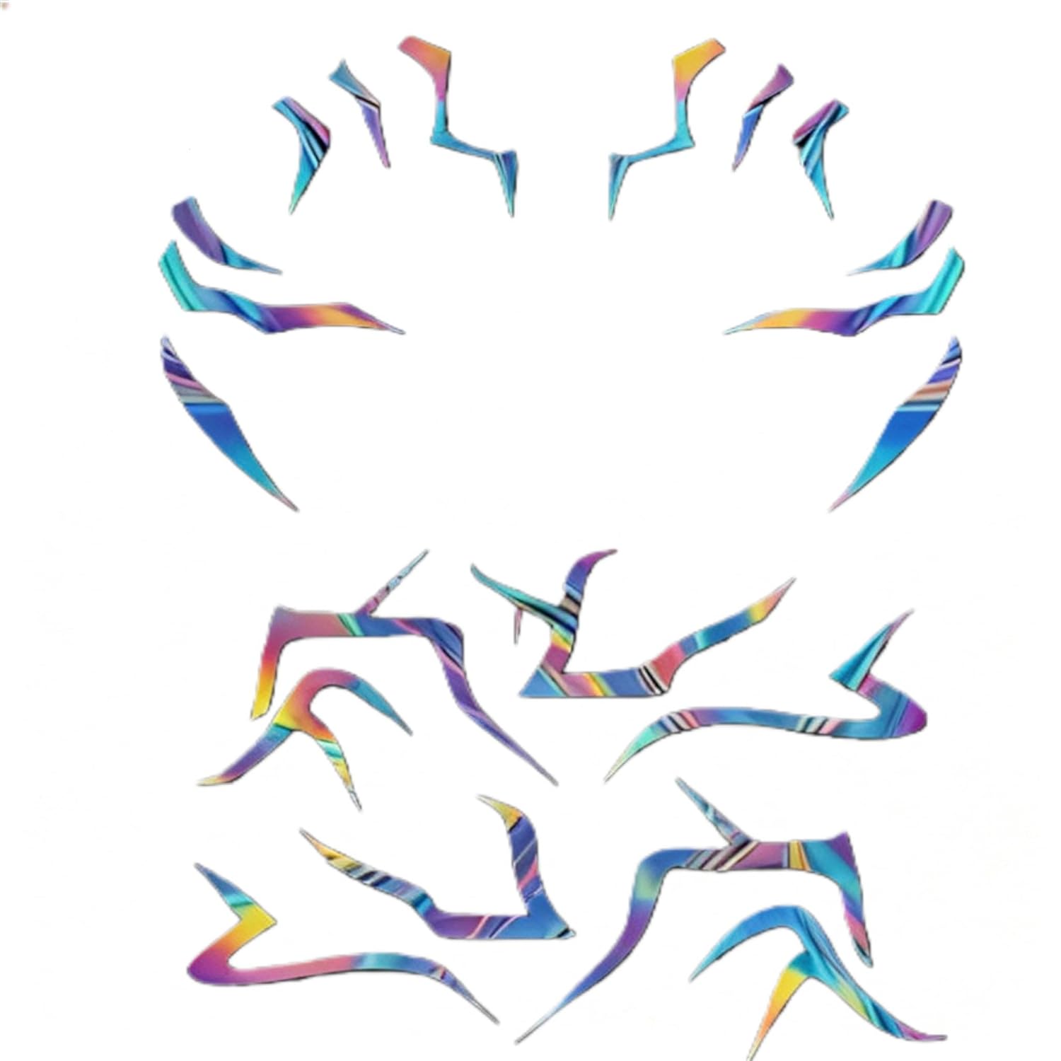 3 Sheets Laser Temporary Tattoos, Waterproof Cosplay Tattoos Stickers Cosplay Costume Accessories for Halloween Cosplay Party 3PCS Colorful